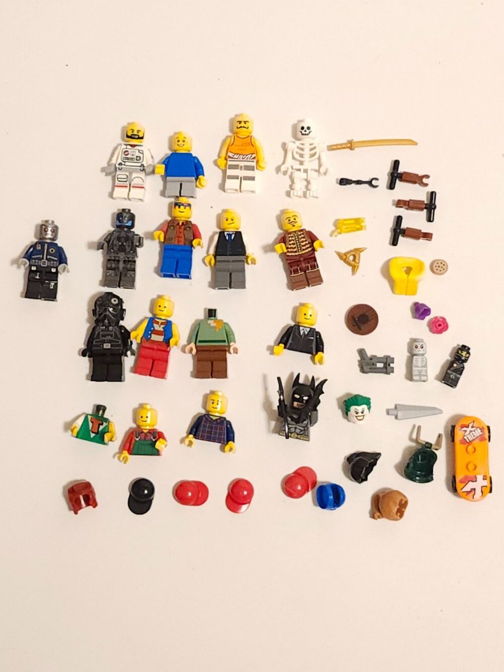 LARGE Lego Mini Figure + Accessory Lot 44 Pieces